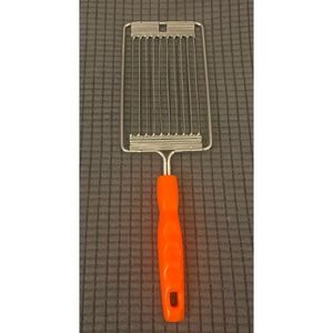 Vintage  Inox Rostfrei Tomato Slicer with Orange Handle